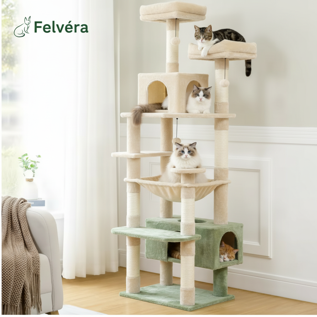 Premium Cat Tree Tower - Multi-Level Activity Center - felvéra